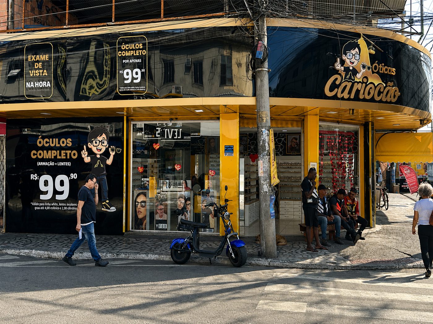 Fachada da Óticas Cariocão em Queimados